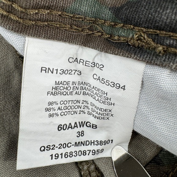 Wrangler Camo Cargo Shorts Mens 38 Relaxed Fit Woodland Casual Baggy Y2K - Picture 4 of 4